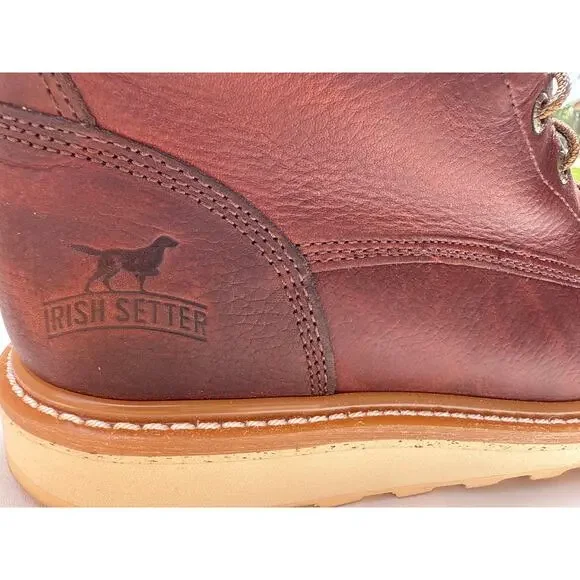 Irish Setter Work Boots Ashby 6 in Men's 9.5 D EH Alum Toe WP Leather 83606